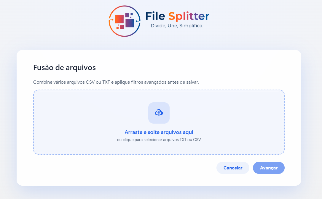 Tela 4 do File Splitter